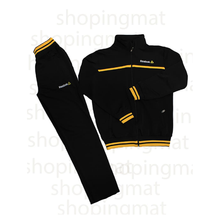 گرمکن و شلوار ورزشی مردانه استرچ زرد (سایز L تا 2XL) | ست اسپرت جدید با تضمین کیفیت