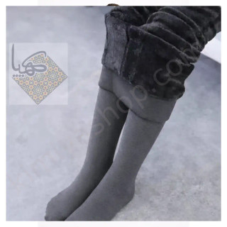 جورابشلواری نخی داخل کرک (شنل) ریز بافت فریسایز خاکستری
