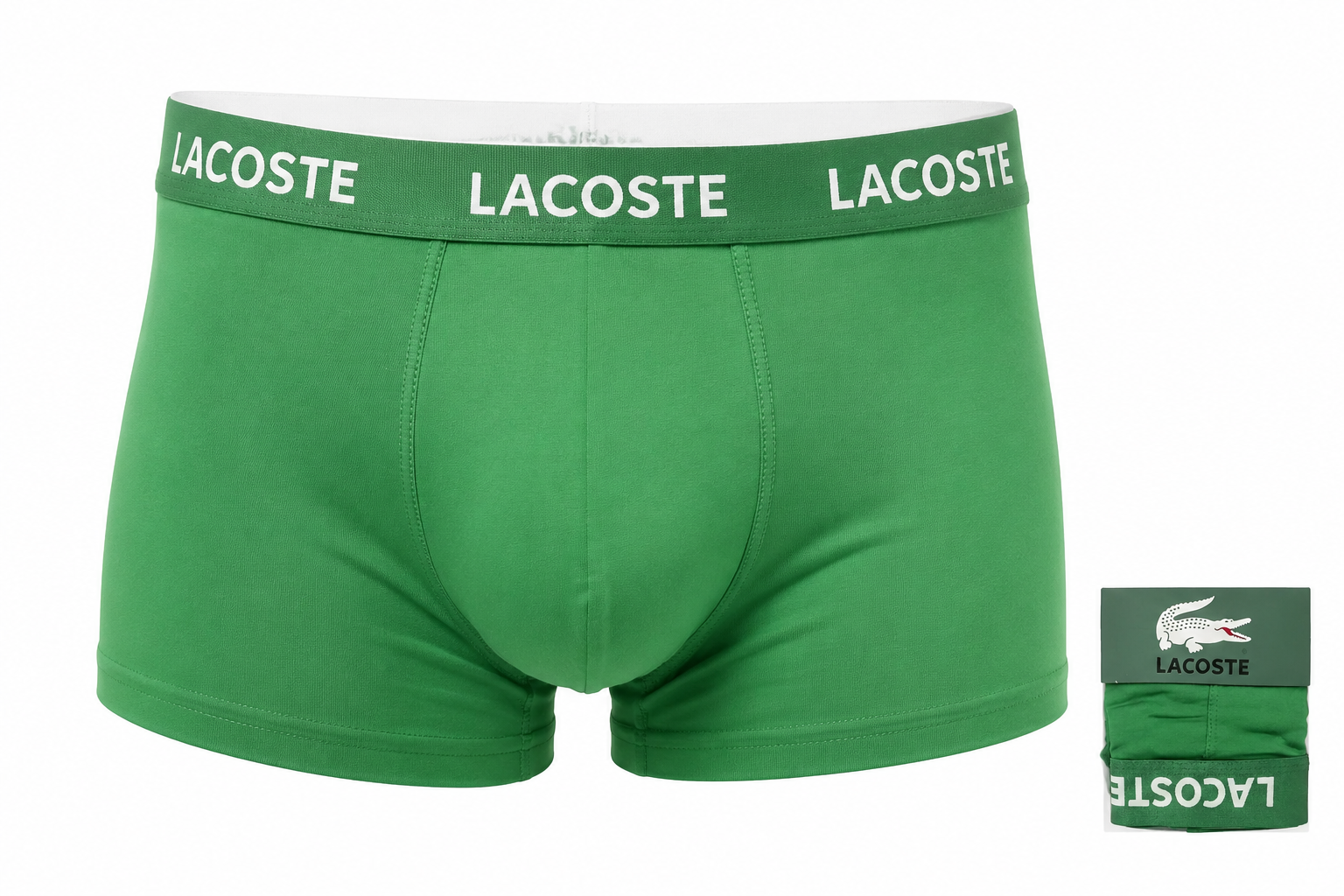 شورت پادار مردانه لاگوست (Lacoste)  رنگ سبز Cotton Comfort