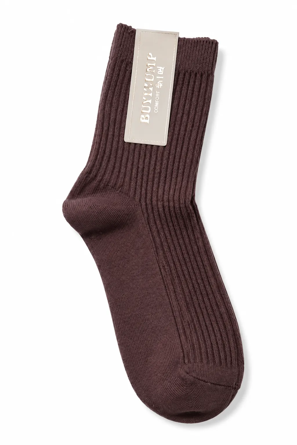 جوراب زنانه ساق دار کبریتی نخ پنبه اعلا رنگ بنفش